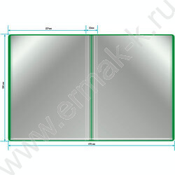 Папка  30 файлов зеленая 0,65мм карман торцевой с бумажной вставкой | Фото 4