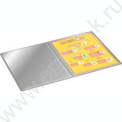 Папка  20 файлов серая 0,6мм карман торцевой с бумажной вставкой | Фото 6