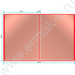 Папка  10 файлов красная 0,6мм карман торцевой с бумажной вставкой | Фото 4