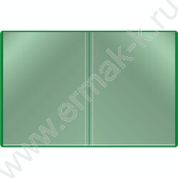 Папка  10 файлов зеленая 0,6мм карман торцевой с бумажной вставкой | Фото 3