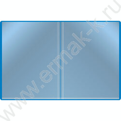 Папка  10 файлов синяя 0,6мм карман торцевой с бумажной вставкой | Фото 3