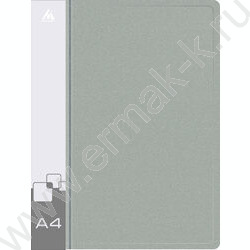 Папка с бок.пруж.скоросшивателем серая 0,7мм карман внутренний и торцевой | Фото 2