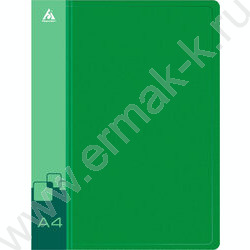 Папка с бок.пруж.скоросшивателем зеленая 0,7мм карман внутренний и торцевой | Фото 2