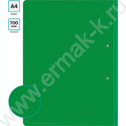 Папка с бок.пруж.скоросшивателем зеленая 0,7мм карман внутренний и торцевой | Фото 5