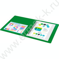 Папка с бок.пруж.скоросшивателем зеленая 0,7мм карман внутренний и торцевой | Фото 6