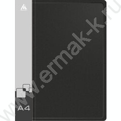 Папка с бок.пруж.скоросшивателем черная 0,7мм карман внутренний и торцевой | Фото 2