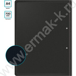 Папка с бок.пруж.скоросшивателем черная 0,7мм карман внутренний и торцевой | Фото 5