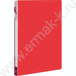 Папка с бок.пруж.скоросшивателем красная 0,5мм торц.наклейка | Фото 1