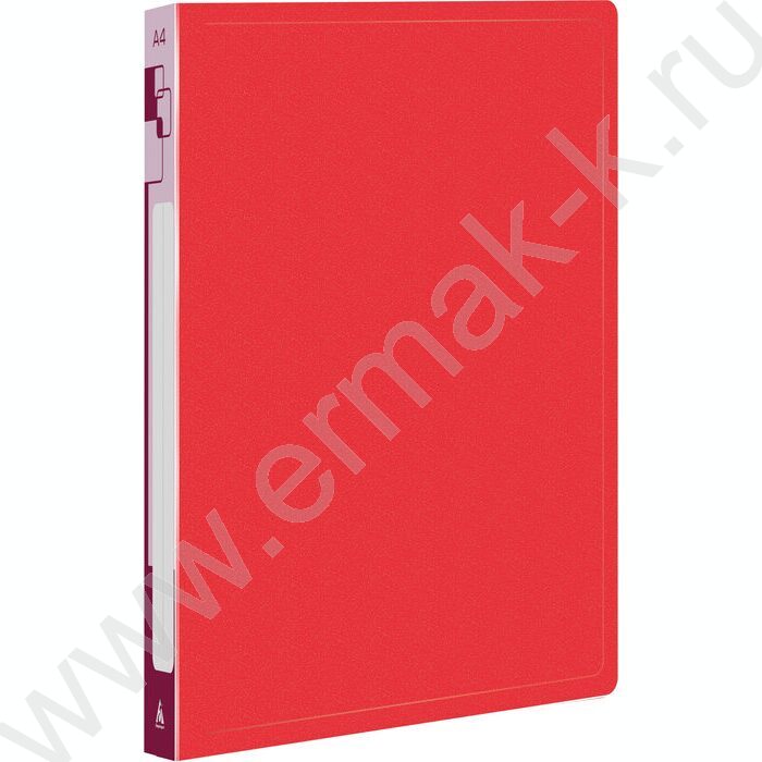 Папка с бок.пруж.скоросшивателем красная 0,5мм торц.наклейка | Фото 1