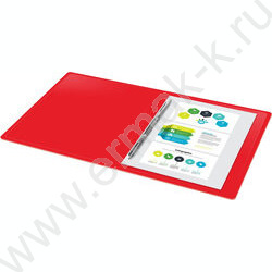 Папка с бок.пруж.скоросшивателем красная 0,5мм торц.наклейка | Фото 5