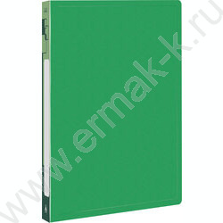 Папка с бок.пруж.скоросшивателем зеленая 0,5мм торц.наклейка | Фото 1