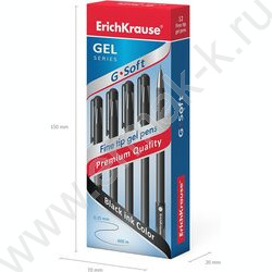 Ручка гелевая черная 0,38мм  G-Soft Stick Classic | Фото 5