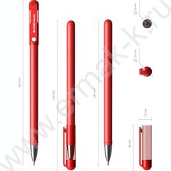 Ручка гелевая красная 0,38мм G-Soft Stick Classic | Фото 4