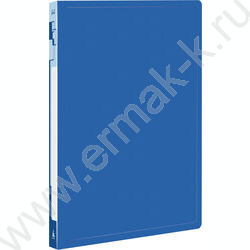 Папка с бок.пруж.скоросшивателем синяя 0,5мм торц.наклейка | Фото 1