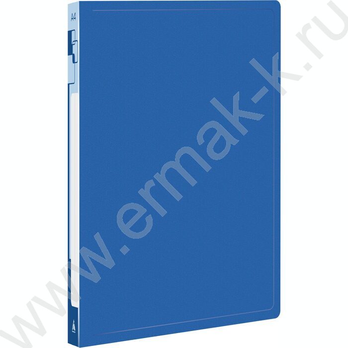 Папка с бок.пруж.скоросшивателем синяя 0,5мм торц.наклейка | Фото 1