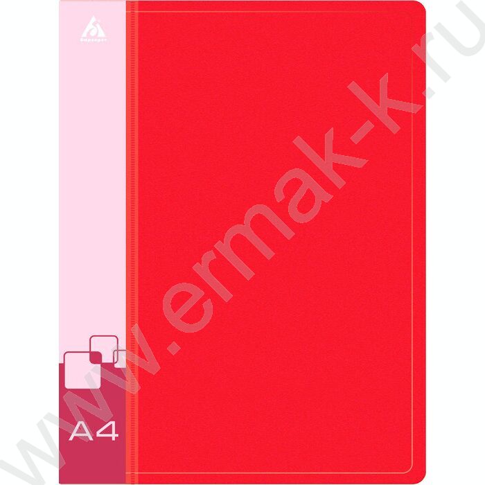 Папка с бок.прижимом красная 0,7мм карман внутренний и торцевой | Фото 2