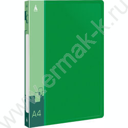 Папка с бок.прижимом зеленая 0,7мм карман внутренний и торцевой | Фото 1