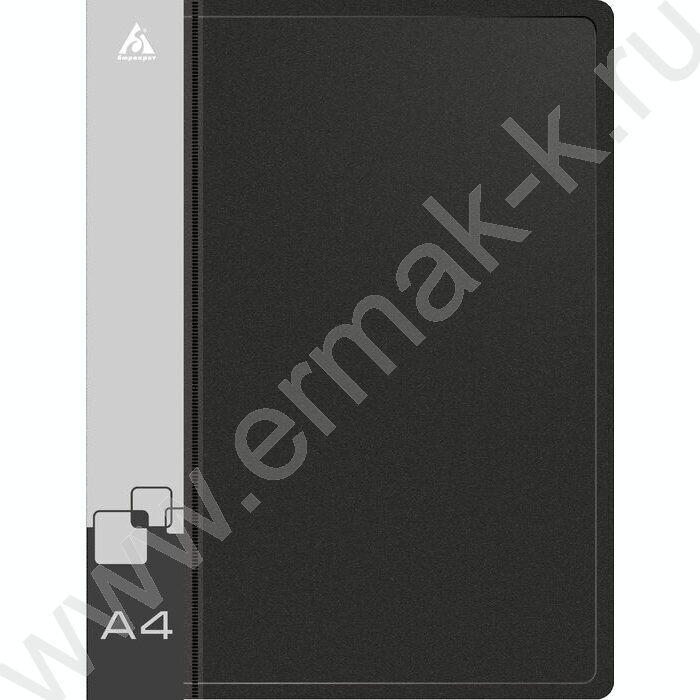 Папка с бок.прижимом черная 0,7мм карман внутренний и торцевой | Фото 2
