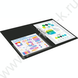 Папка с бок.прижимом черная 0,7мм карман внутренний и торцевой | Фото 6