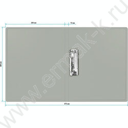 Папка с бок.прижимом серая 0,5мм торц.наклейка | Фото 3