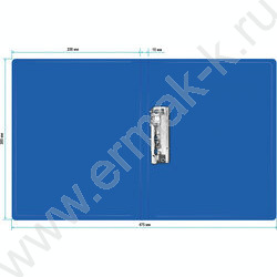 Папка с бок.прижимом синяя 0,5мм торц.наклейка | Фото 3