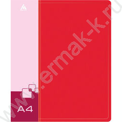Папка 4 кольца 27мм красная 0,7мм карман внутренний и торцевой | Фото 2