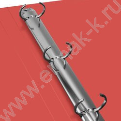 Папка 4 кольца 27мм красная 0,7мм карман внутренний и торцевой | Фото 3