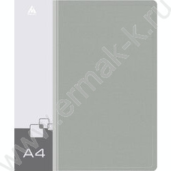 Папка 4 кольца 27мм серая 0,7мм карман внутренний и торцевой | Фото 2