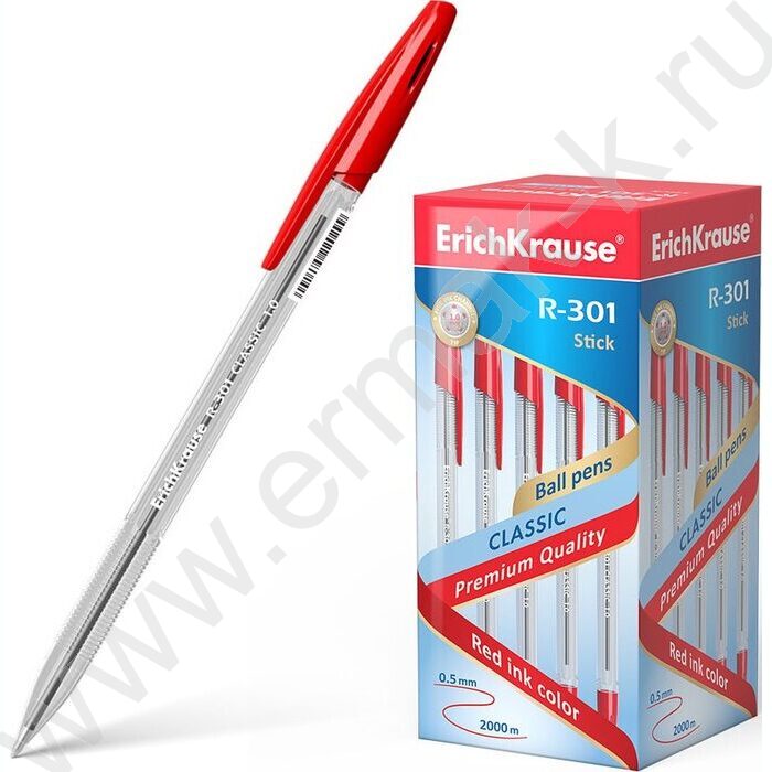 Ручка шар R-301 Stick Classic 1,0мм ШК красная | Фото 2