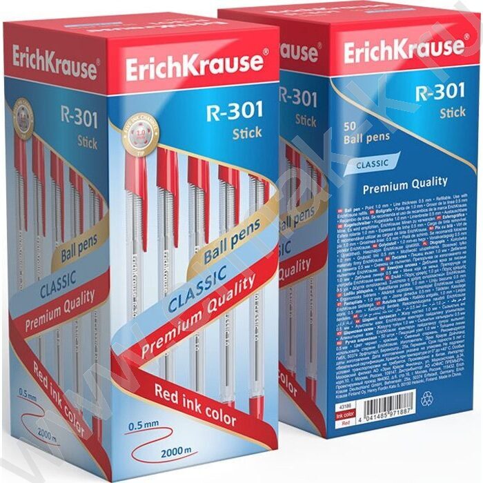 Ручка шар R-301 Stick Classic 1,0мм ШК красная | Фото 3