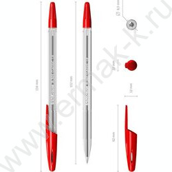 Ручка шар R-301 Stick Classic 1,0мм ШК красная | Фото 4