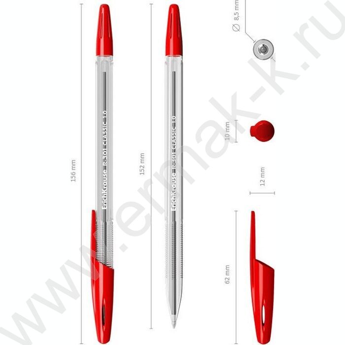 Ручка шар R-301 Stick Classic 1,0мм ШК красная | Фото 4