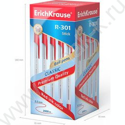 Ручка шар R-301 Stick Classic 1,0мм ШК красная | Фото 5