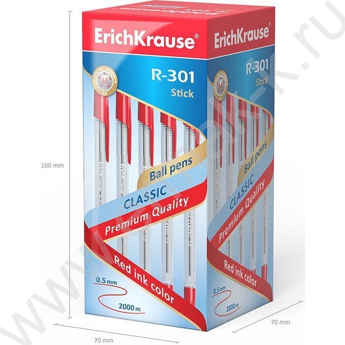 Ручка шар R-301 Stick Classic 1,0мм ШК красная | Фото 5