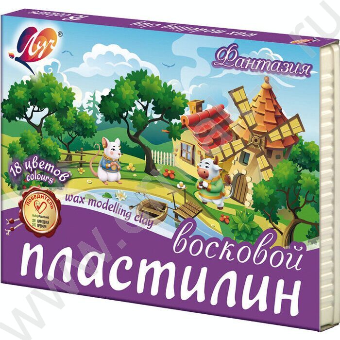 Пластилин восковой 18цв 315г Фантазия+стек | Фото 2