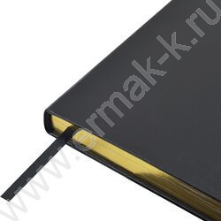 Ежедневник н/дат А4 160л Megapolis черный,70 г/кв.м, бежевая бумага  | Фото 4