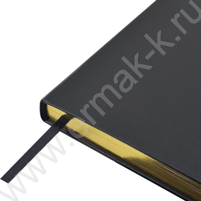 Ежедневник н/дат А4 160л Megapolis черный,70 г/кв.м, бежевая бумага  | Фото 4