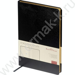 Ежедневник н/дат А4 160л Megapolis черный,70 г/кв.м, бежевая бумага  | Фото 6