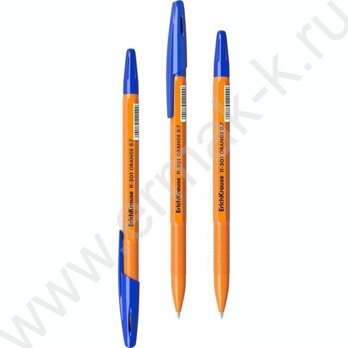 Ручка шар R-301 Stick Orange 0,7мм ШК синяя | Фото 1
