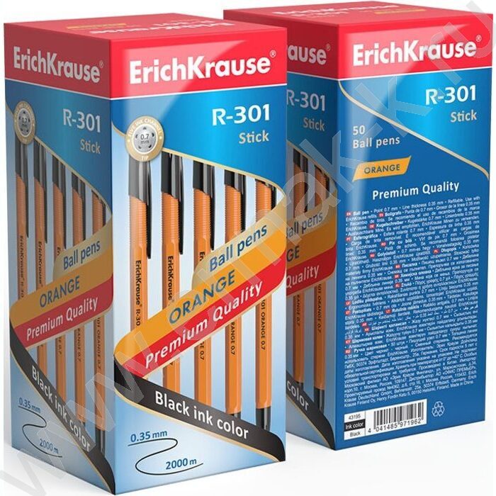Ручка шар R-301 Stick Orange 0,7мм ШК черная | Фото 3