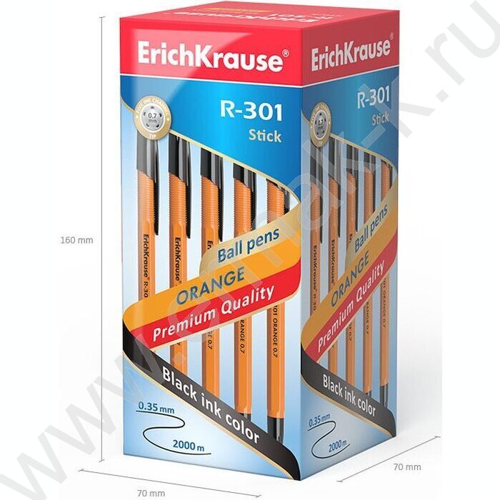 Ручка шар R-301 Stick Orange 0,7мм ШК черная | Фото 5