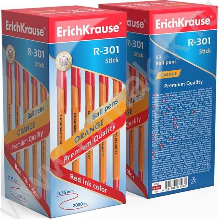 Ручка шар R-301 Stick Orange 0,7мм красная | Фото 3