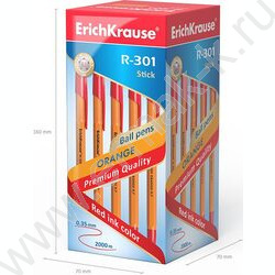 Ручка шар R-301 Stick Orange 0,7мм красная | Фото 5