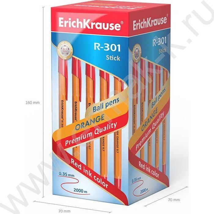 Ручка шар R-301 Stick Orange 0,7мм красная | Фото 5