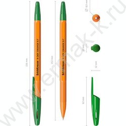 Ручка шар R-301 Stick Orange 0,7мм ШК зеленая | Фото 4