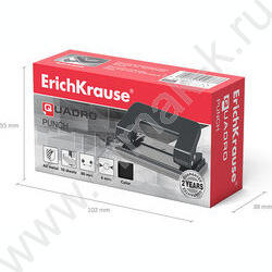 Дырокол  10л метал Quadro /линейка/ чёрный | Фото 4