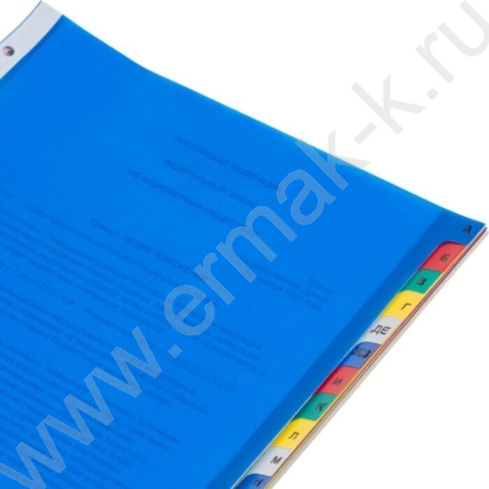 Разделитель листов пластик А4 рус.алфавит А-Я 20цв | Фото 4