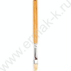 Кисть  щетина № 3 (7мм) плоская, длинная ручка Сонет | Фото 1