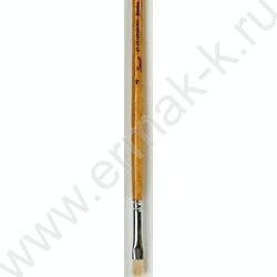 Кисть  щетина № 4 (8мм) плоская, длинная ручка Сонет | Фото 1