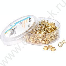 Люверсы мет. 4,8мм золото /250штук | Фото 1